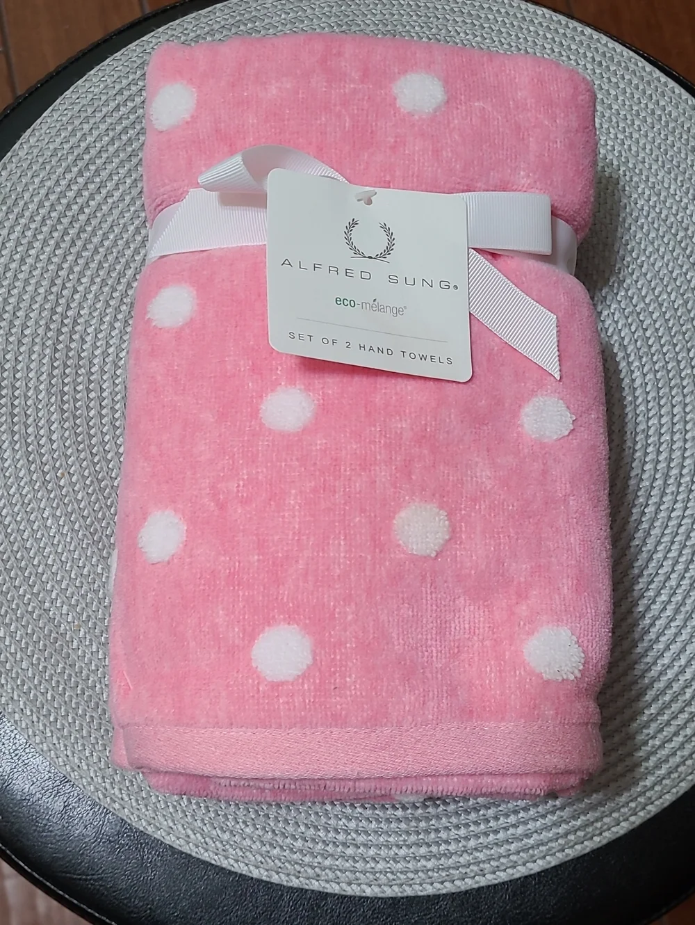 ALFRED SUNG Polka Dot Hand Towel Set